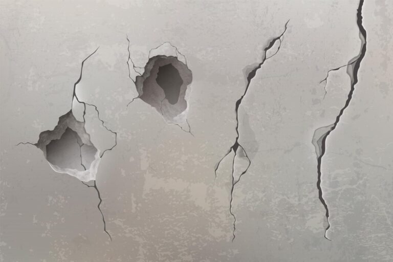 Masonry weep holes in exterior brick wall