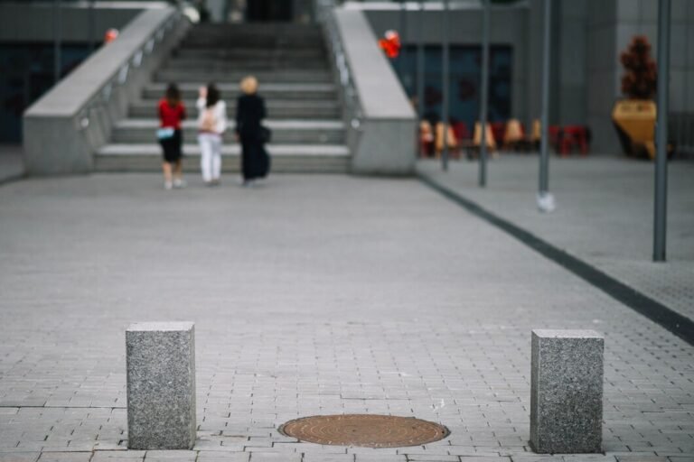 Concrete ramp planning for accessible walkway entrance